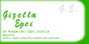 gizella egei business card